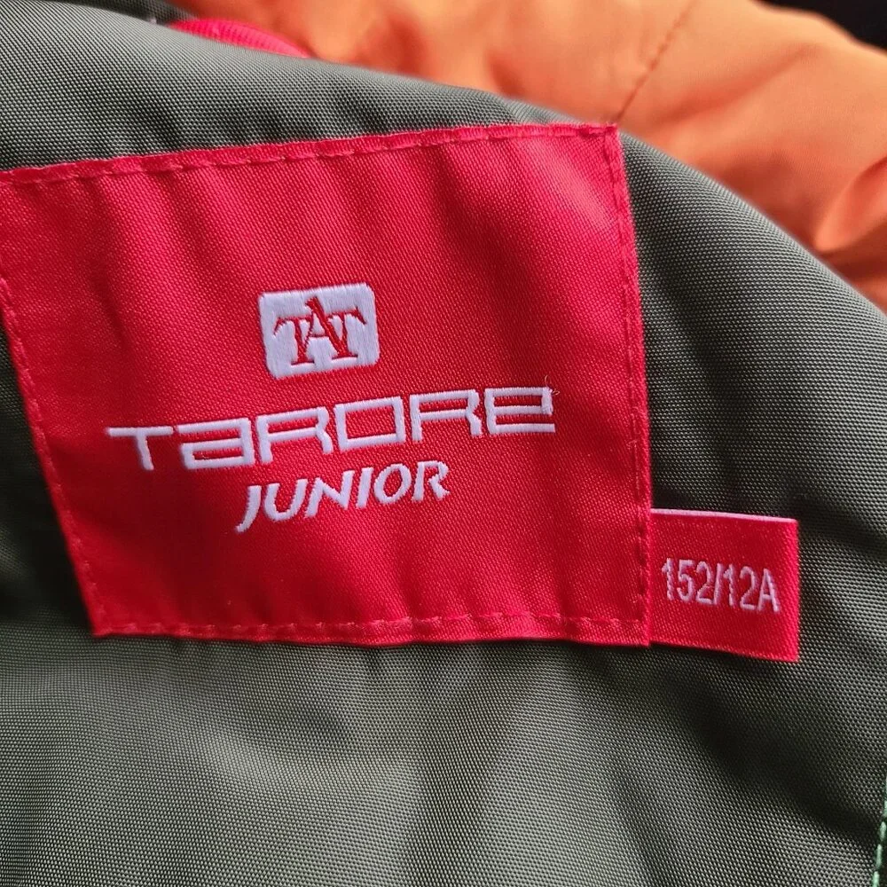 Tarore Junior's Girl Hooded Jacket Parka Coat Pockets Olive Green Size 152/12A